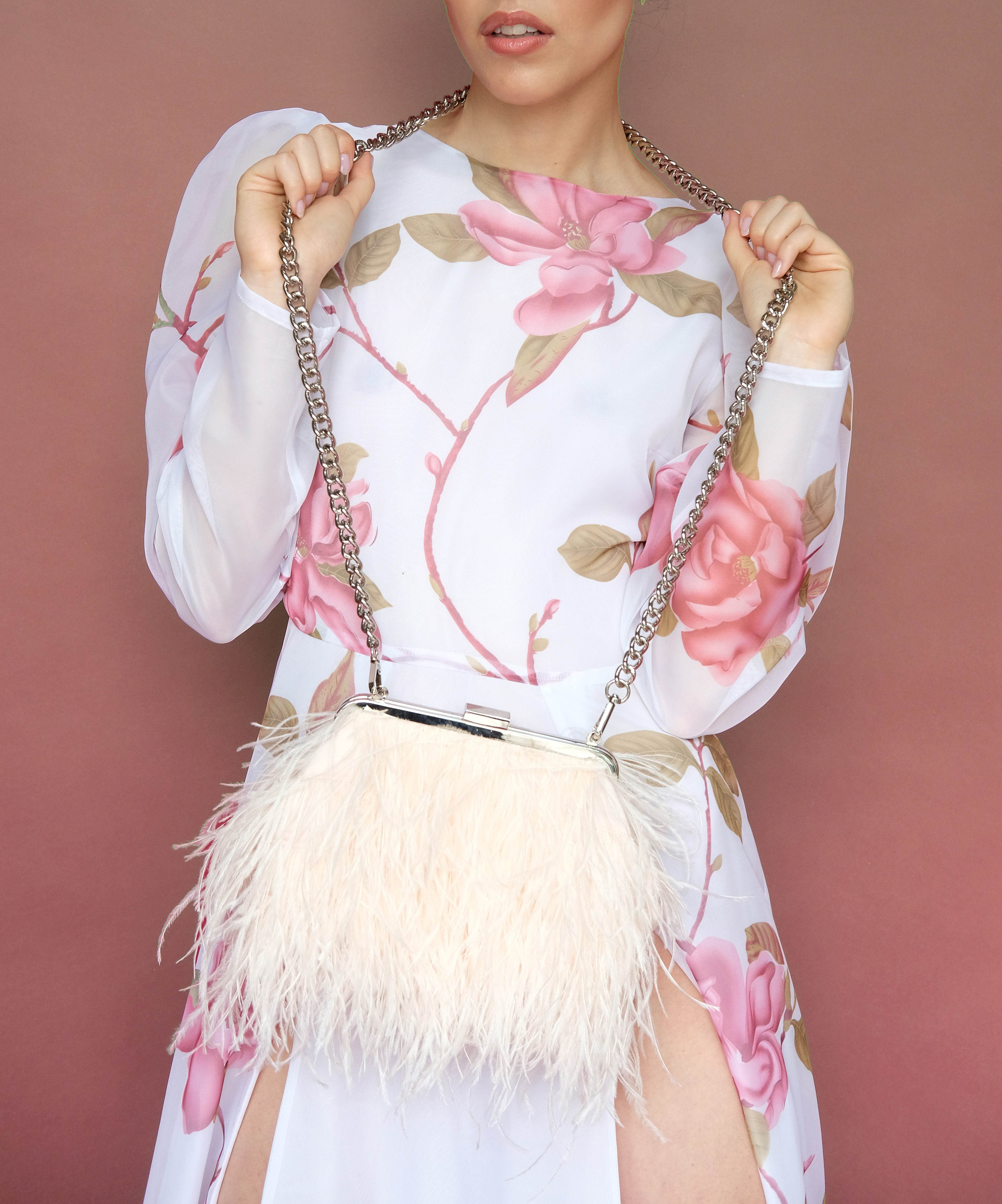 Queendancer Women Blush Bag Vintage Ostrich Feather Evening Bag –  queendancer